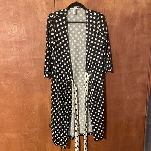 Diane Von Furstenberg Black and White Polka Dot Cape/Dress